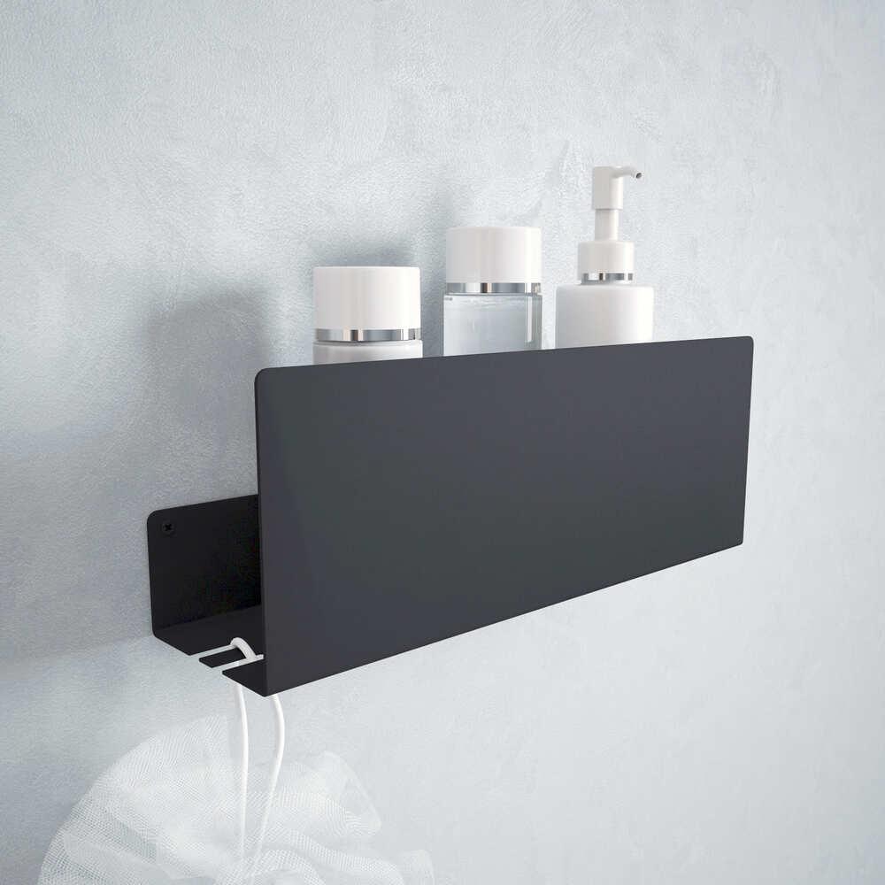 Полка металл. под мочалку 320х120 черный 23368 Полка металл. под мочалку 320х120 черный 23368