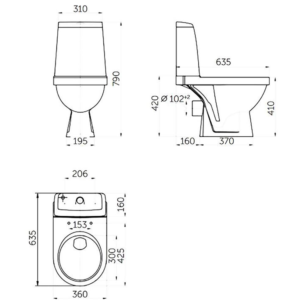 Фото 2 Унитаз-компакт Rosa "Браво" 20270 Фото 2 Унитаз-компакт Rosa "Браво" 20270