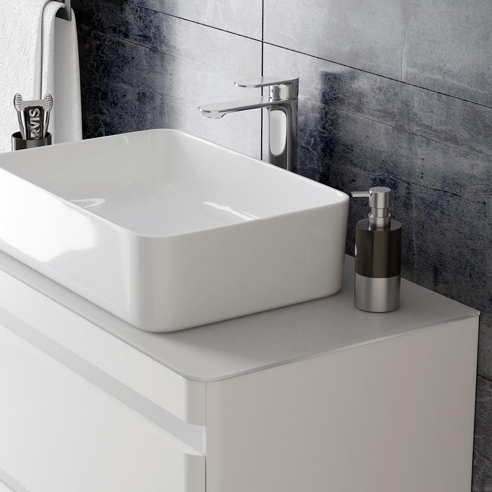 Столешница "Алабама" 80 М белая 25407 Столешница "Алабама" 80 М белая 25407