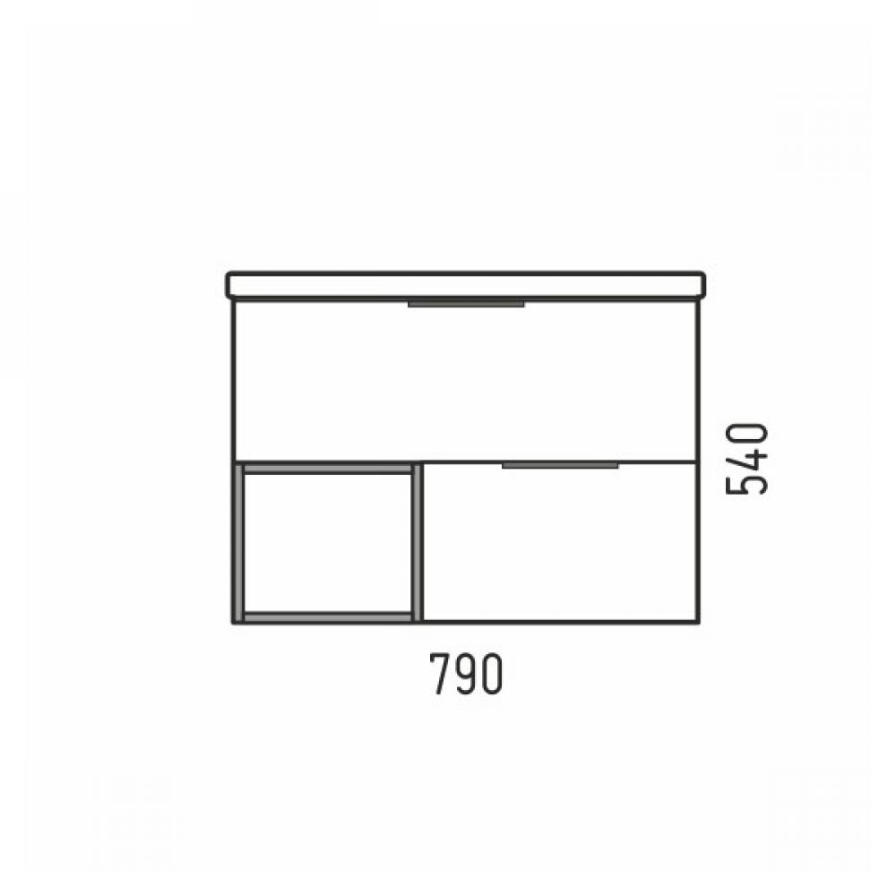 Фото 4 Тумба "Графит 80" Z2 навесная 20002 Фото 4 Тумба "Графит 80" Z2 навесная 20002