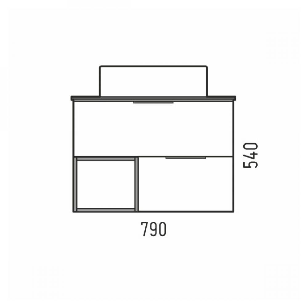 Фото 5 Тумба "Графит 80" Z2 навесная 20002 Фото 5 Тумба "Графит 80" Z2 навесная 20002