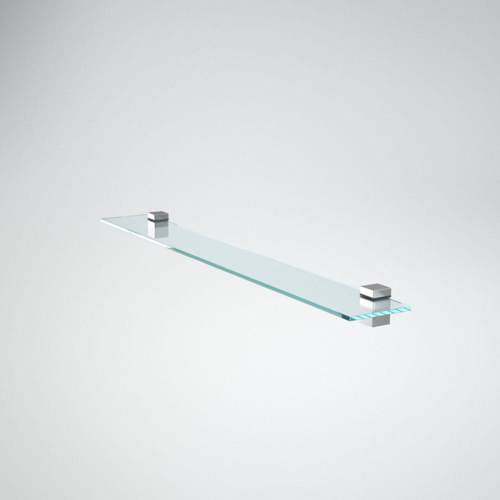 Полка стеклянная прозрачная 80х12х6  полкодерж. 14389 Полка стеклянная прозрачная 80х12х6  полкодерж. 14389