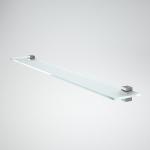 Полка стеклянная матовая 100х12х8 полкодерж. 13095 Полка стеклянная матовая 100х12х8 полкодерж. 13095