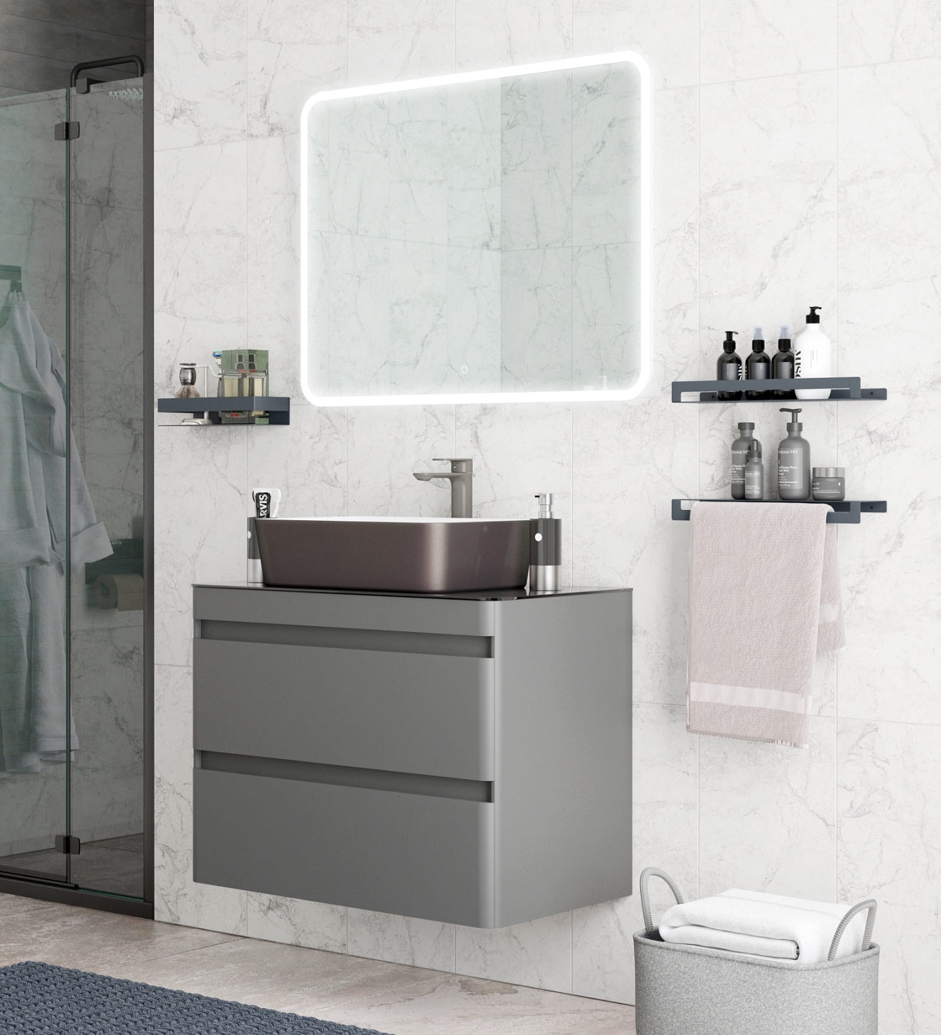 Алабама 80 Графит (комплект навесной)