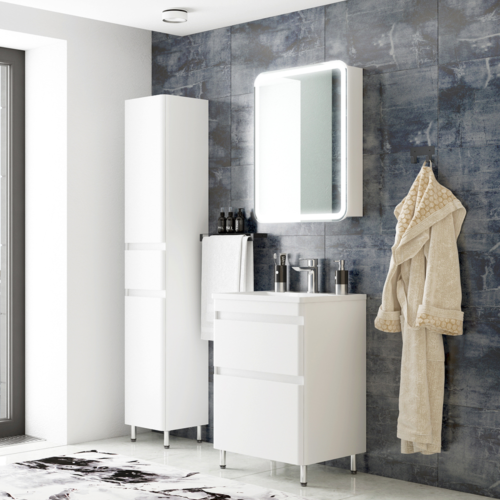 Алабама 60 Белый глянец (комплект напольный)